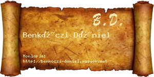 Benkóczi Dániel névjegykártya