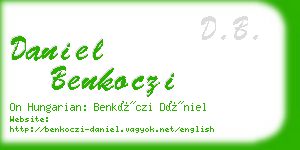 daniel benkoczi business card
